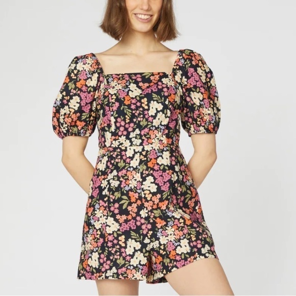 Princess Highway Pants - Princess highway floral natalie puff sleeve playsuit 12 summer vacation